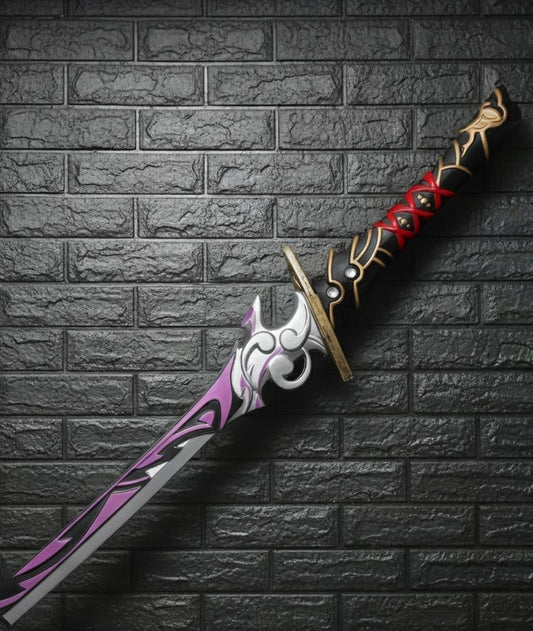 Fantasy Curved Blade - Purple Gold Foam Cosplay Sword