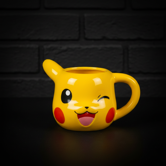 Pikachu winking face ceramic mug enhanced product photo