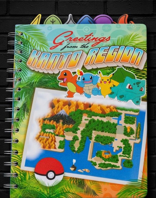 Pokémon "Greetings from the Kanto Region" Spiral Notebook