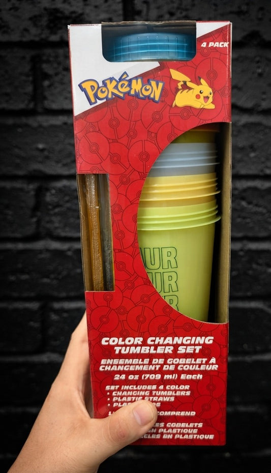 Pokémon 4-Pack Color Changing Tumbler Set (24 oz)